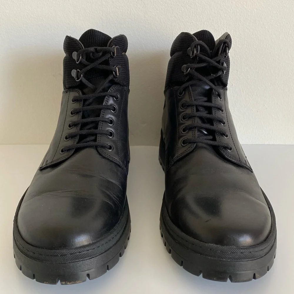 BrunoMagli Val Men’s Leather Black Boots Size  11